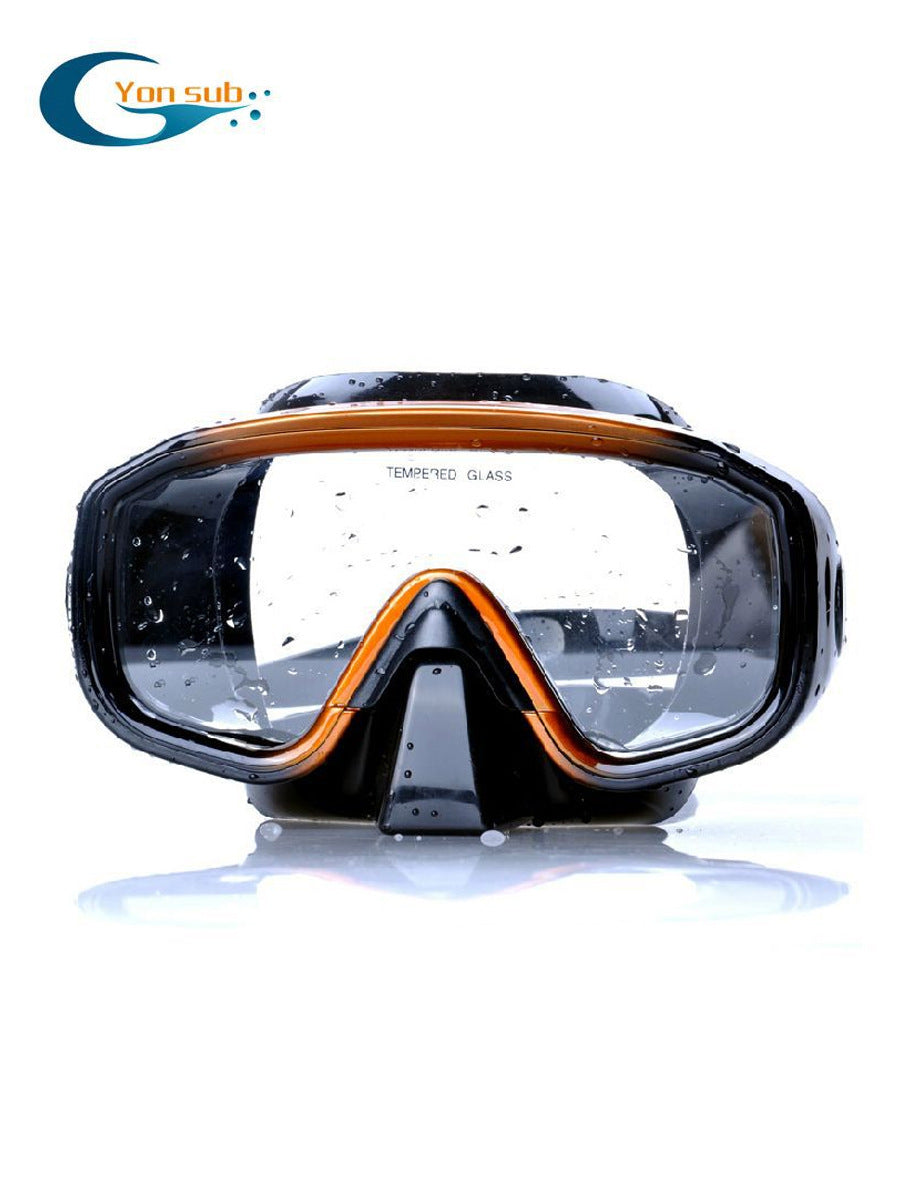 Tempered Glass Diving Mask Full Dry Snorkel Set