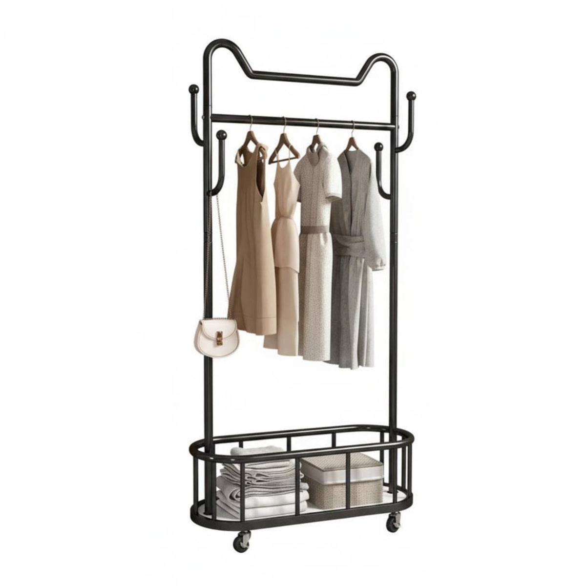 Freestanding Coat Tree Sturdy Construction Mobile Branch-Hook Rack for Entryway