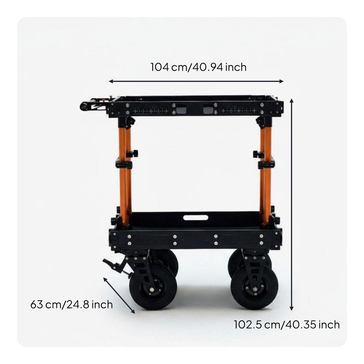 Director's Monitor Cart Mobile Workstation Cart Filmmaker Utility Cart Production Cart Heavy-duty Aluminum Alloy Modular Design Suitable for Professional Film Video Studio Outdoor Set