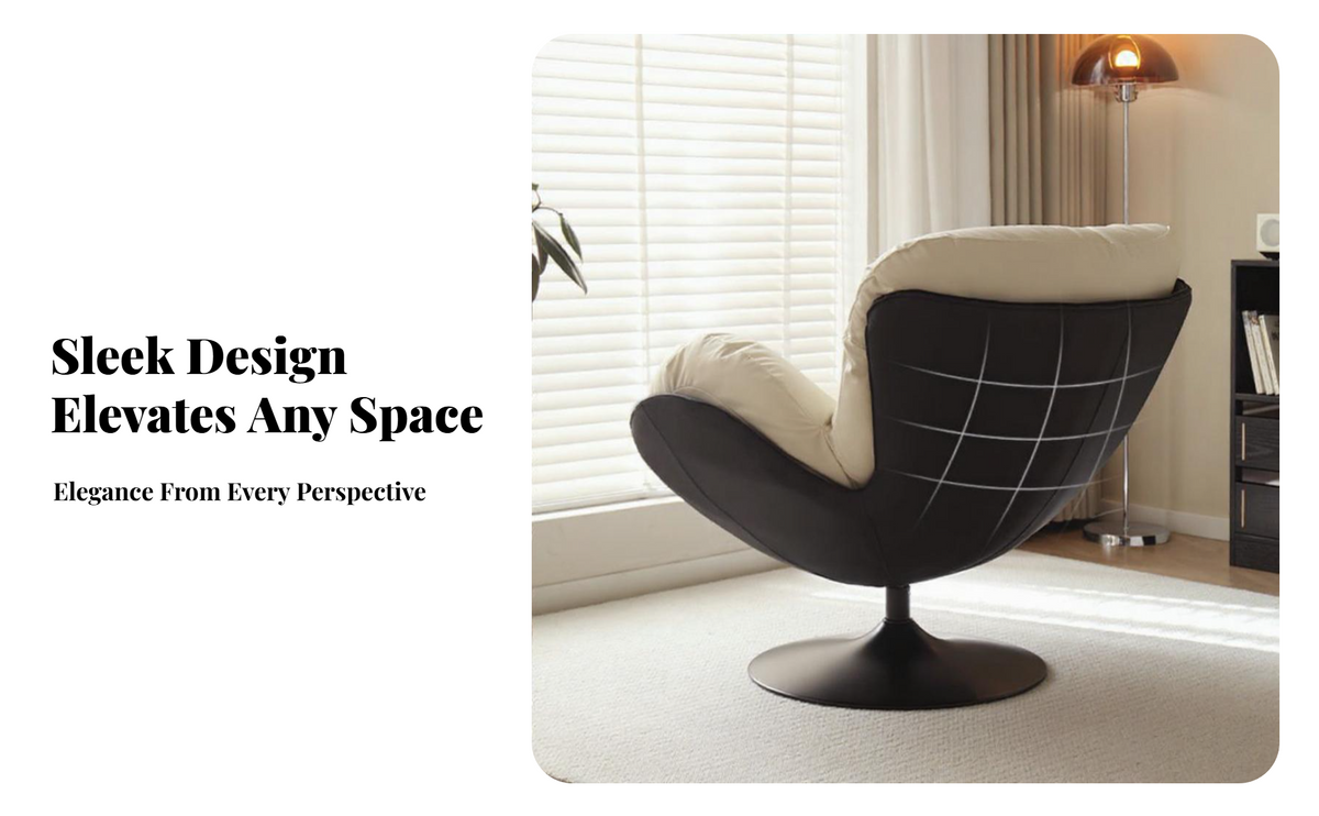Modern oval kids swivel recliner chair for living room