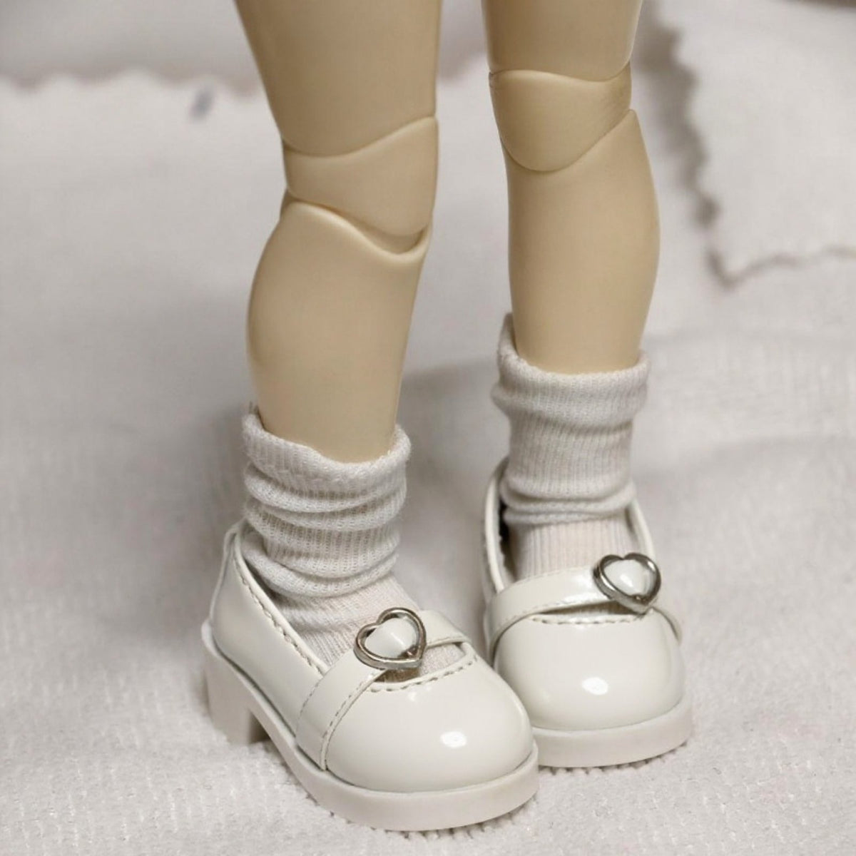 Doll Dress Up Shoes Cute Heart Detail Elegant Touch for Casual Outfits