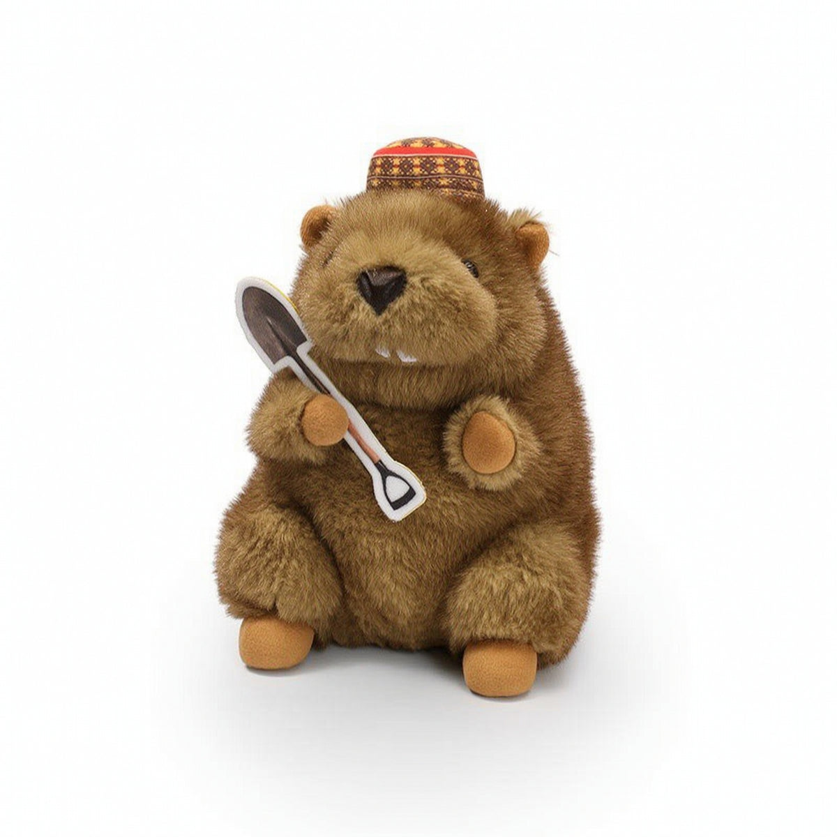 Groundhog Stuffed Animal with Cap Adorable Sitting Groundhog Stuffed Animal Squeezable Long-Lasting for Children, Nursery, Shelf