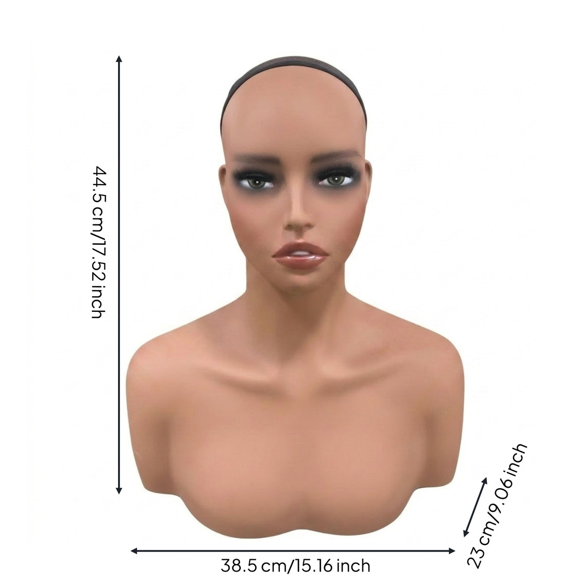 Hairpiece Mannequin Bust PVC Hairpiece Display Bust for Salon