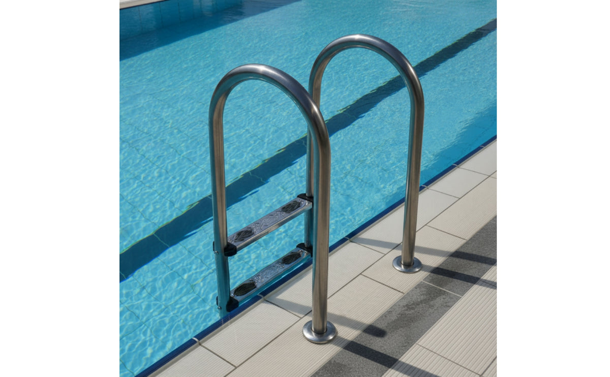 Stainless Steel Pool Ladder No-Embed Pool Ladder with Handrails Non-Slip for Homeowners