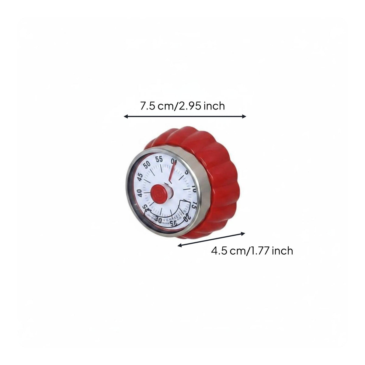 Mechanical Kitchen Timer Compact Stick-on Kitchen Timer Space Saving