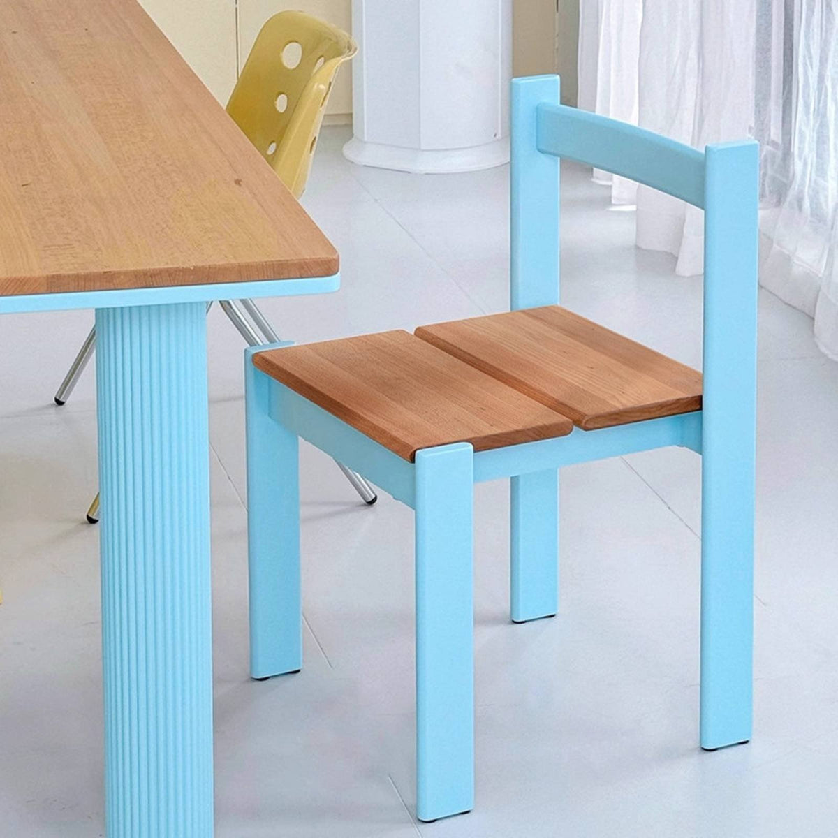 Colorful Blockdesign Chair Stackable Design Household Furniture With Backrest