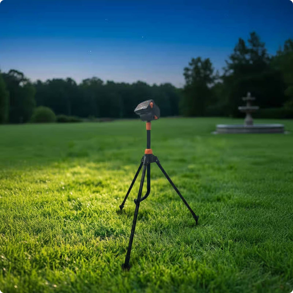 Tripod Oscillating Sprinkler 16 Hole Watering Device Build Garden Equipment for Yard, Lawn