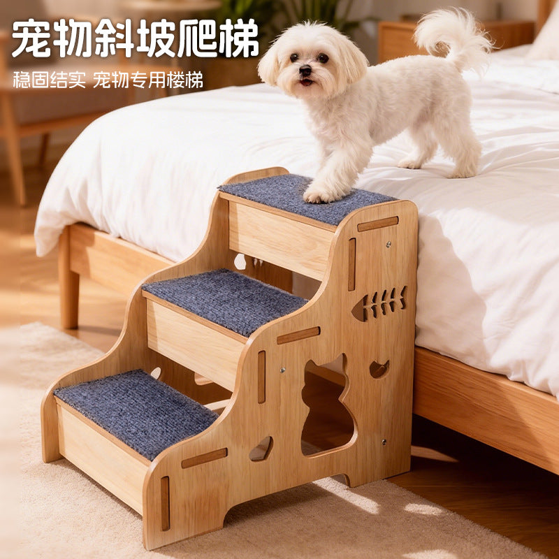 Wooden Pet Stairs for Small and Medium Dogs