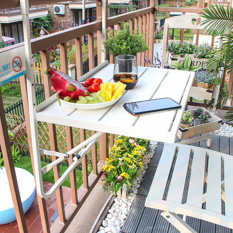 Youlan Outdoor Balcony Railing Hanging Table Iron Art Home Lightweight Folding Table European Style