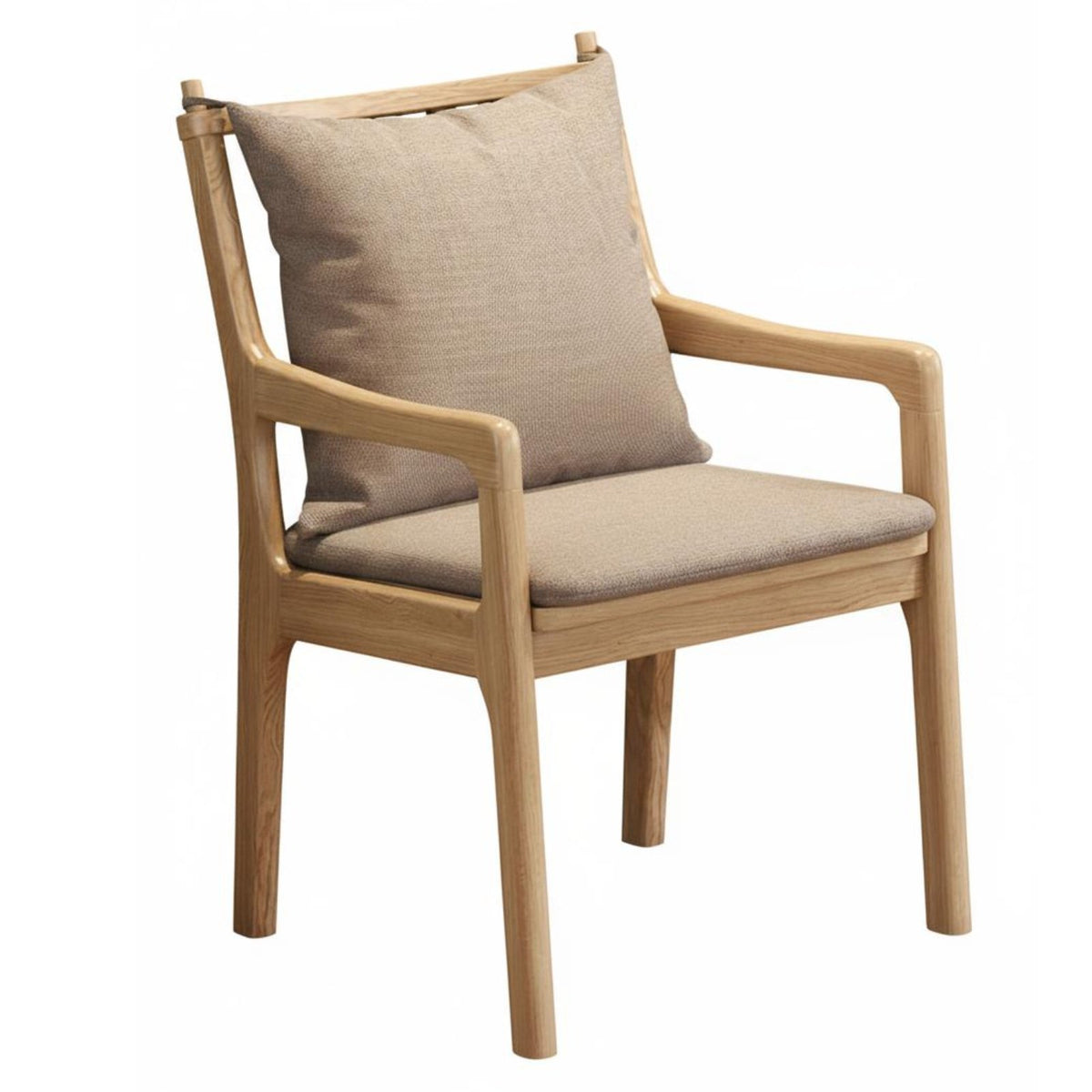 Upholstered Wood armrestchair Multi-Purpose Dining Chair Minimalist Design Easy Assembly for Students, Study Room, study corner