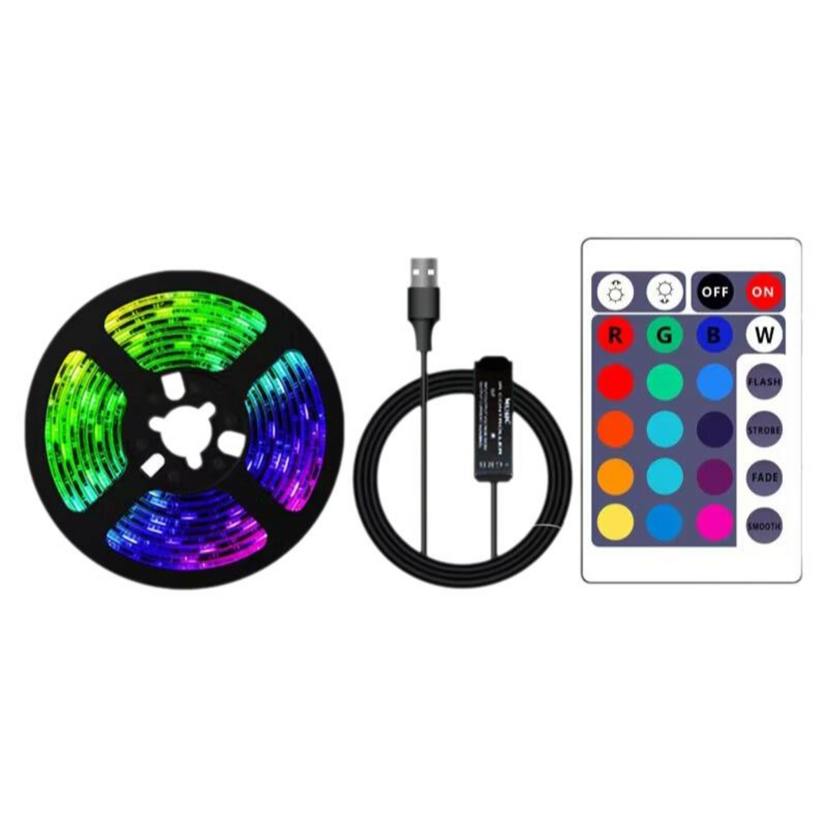 USB RGB LED strip, app control