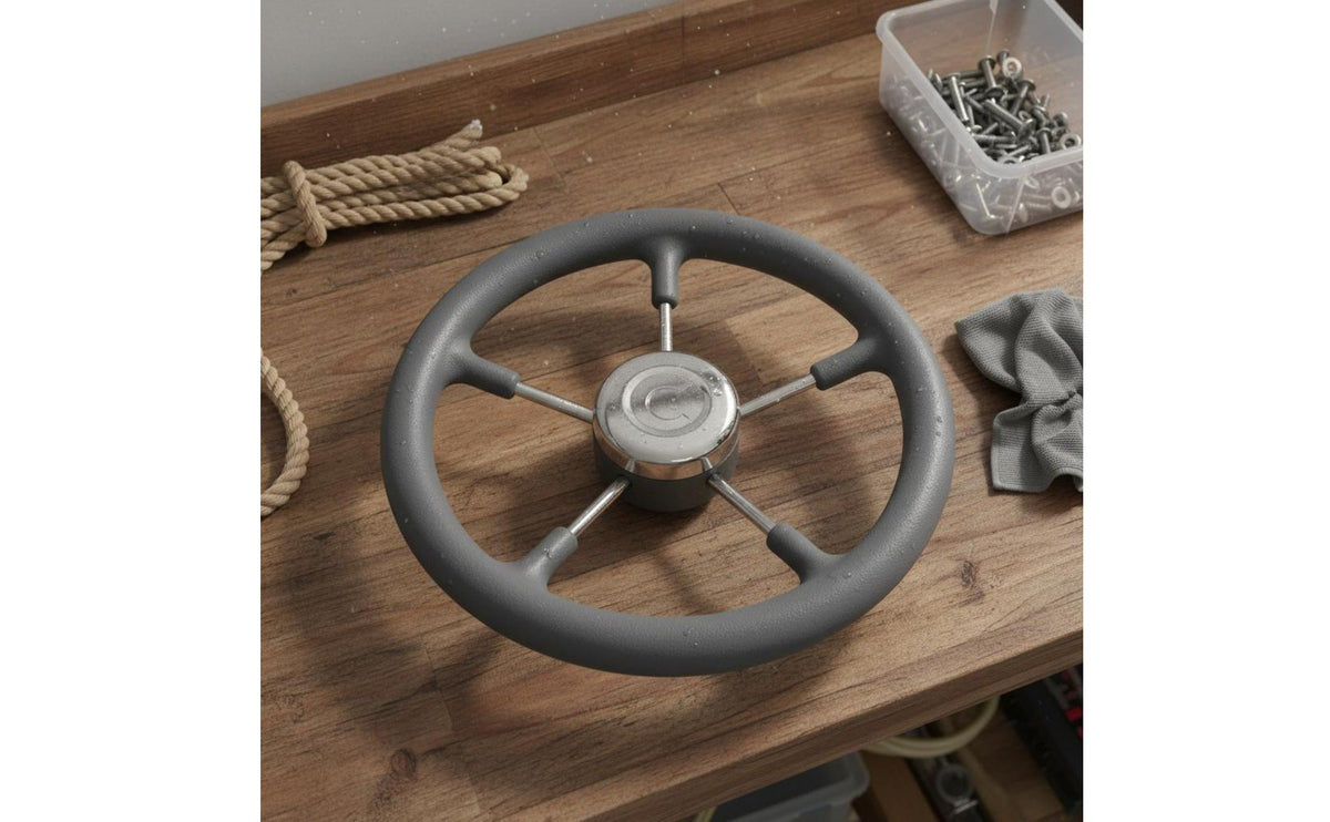 Stainless Steel Yacht Wheel Anti 13 Inch Boat Steering Wheel