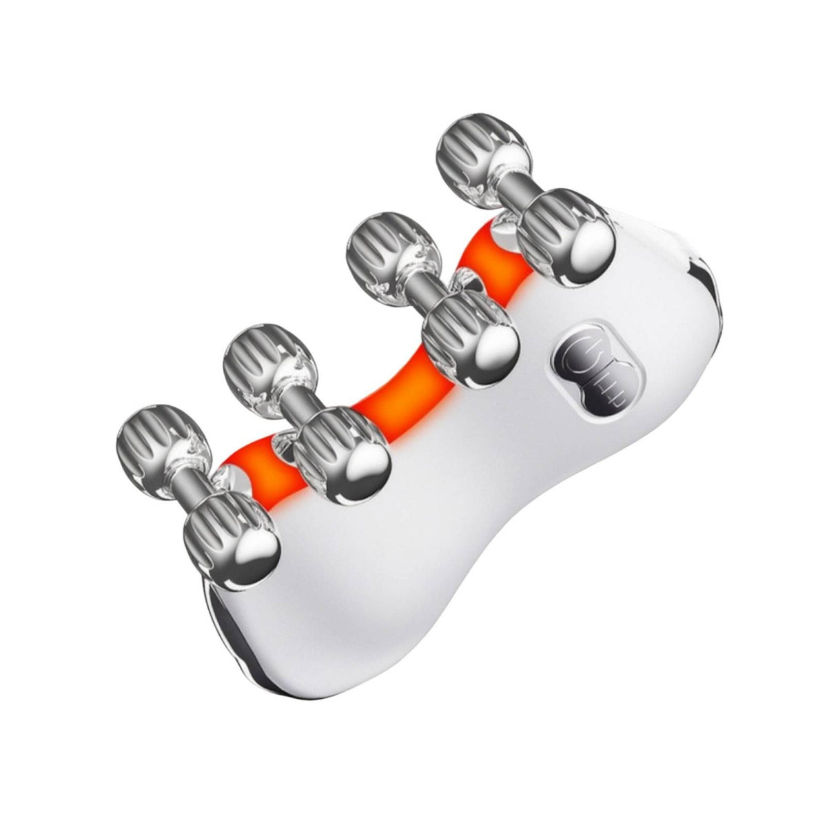 Handheld Face Massager with Rollers EMS Microcurrent Face Roller Warm Facial Massager with Rollers LED for Women, Skin Maintenance Routine