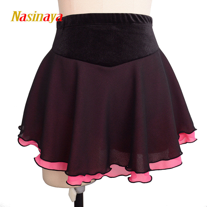 Nasinaya Custom Figure Skating Skirt for Girls and Adults, Performance Competition Grade, Pink, XXXL