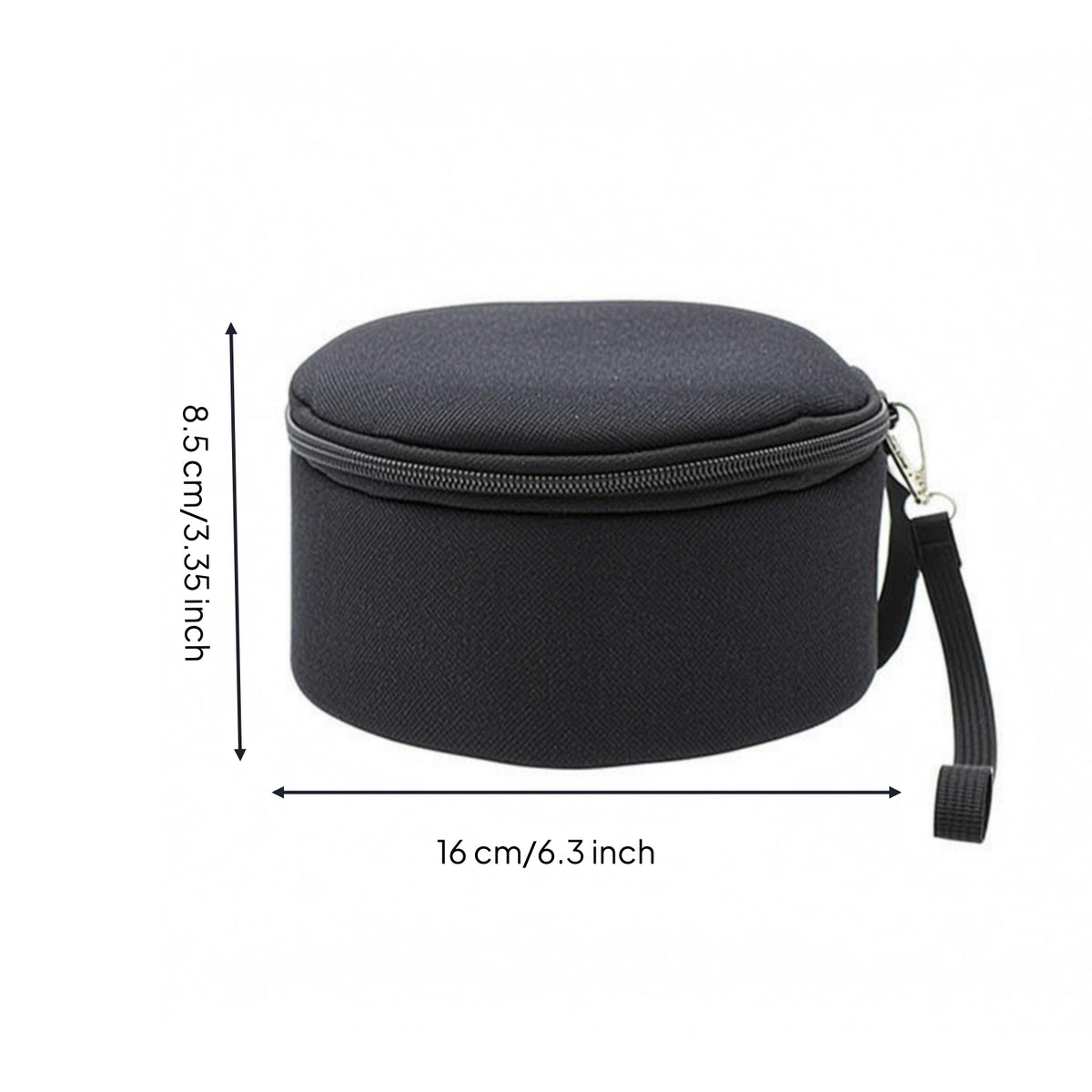 Insulated Bowl Bag Oxford Cloth Round Camping Cup Storage Bag Carrier Hand-Carry Strap