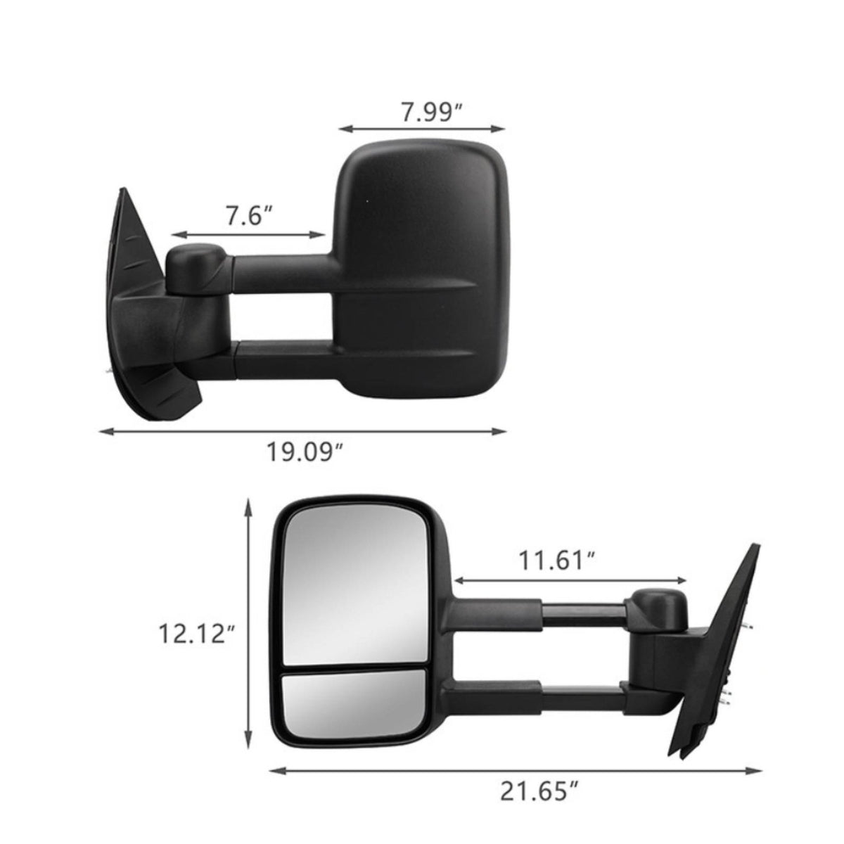 Truck Mirror Housing Included Auto Part Telescopic Arms for Replacement