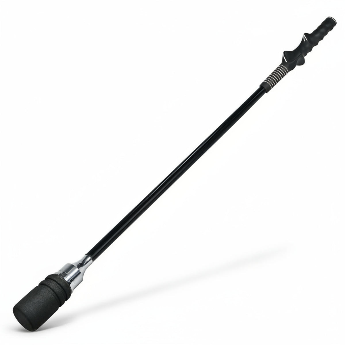 Textured Handle Golf Swing Practice Aid Stick Foam-Covered Retractable Golf Swing Practice Aid Metal Connector Practice Gear Long Shaft