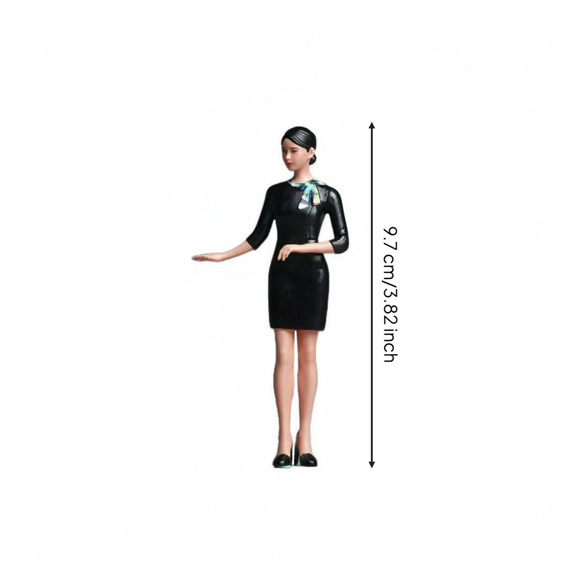 Female Aviation Attendant Figurine Hand Painted Aviation Attendant Figurine