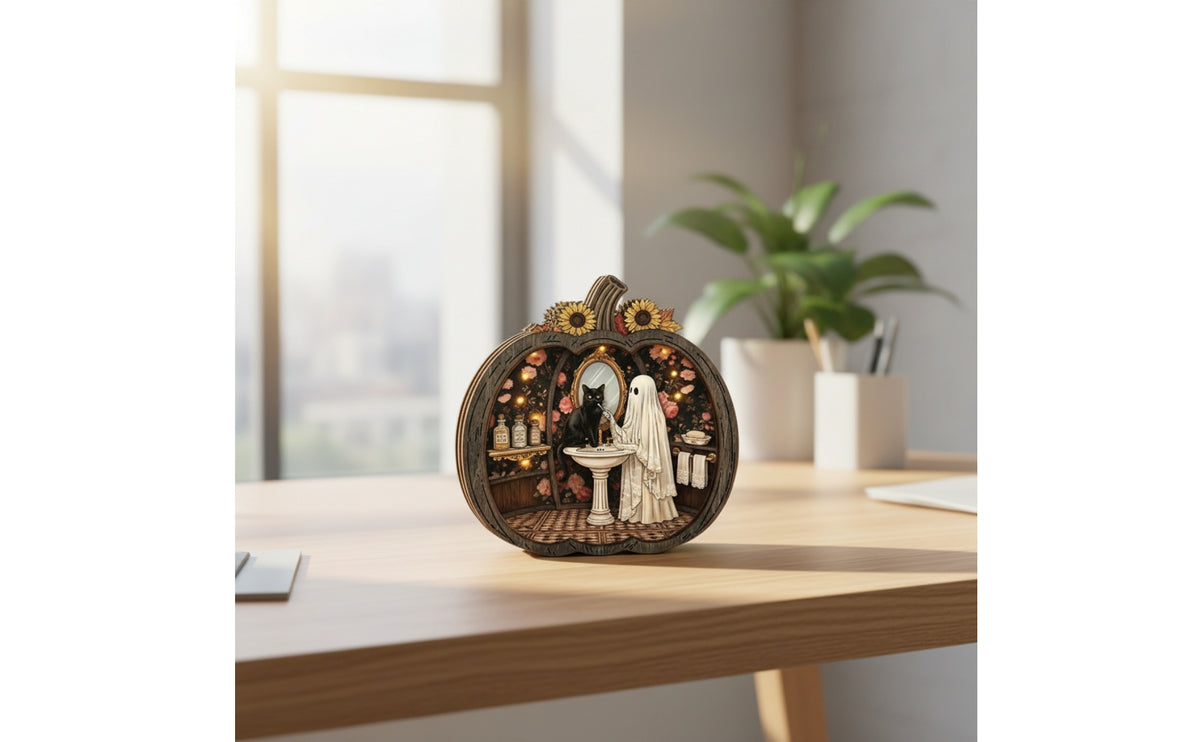 Rustic Pumpkin Plaque with Stand