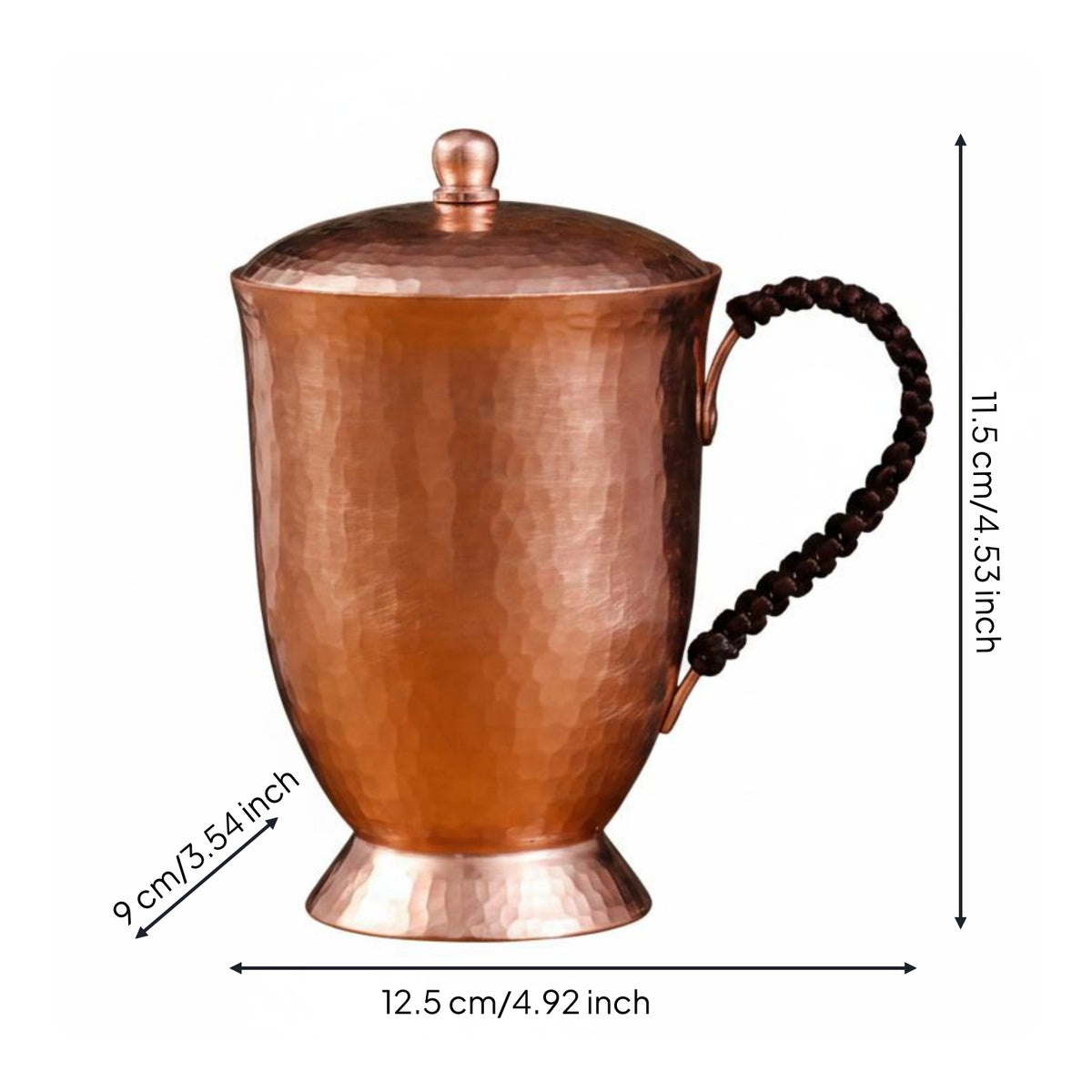 Copper Beer Mug Rustic Look Copper Simple to Clean to Clean Tableware for Tea Time
