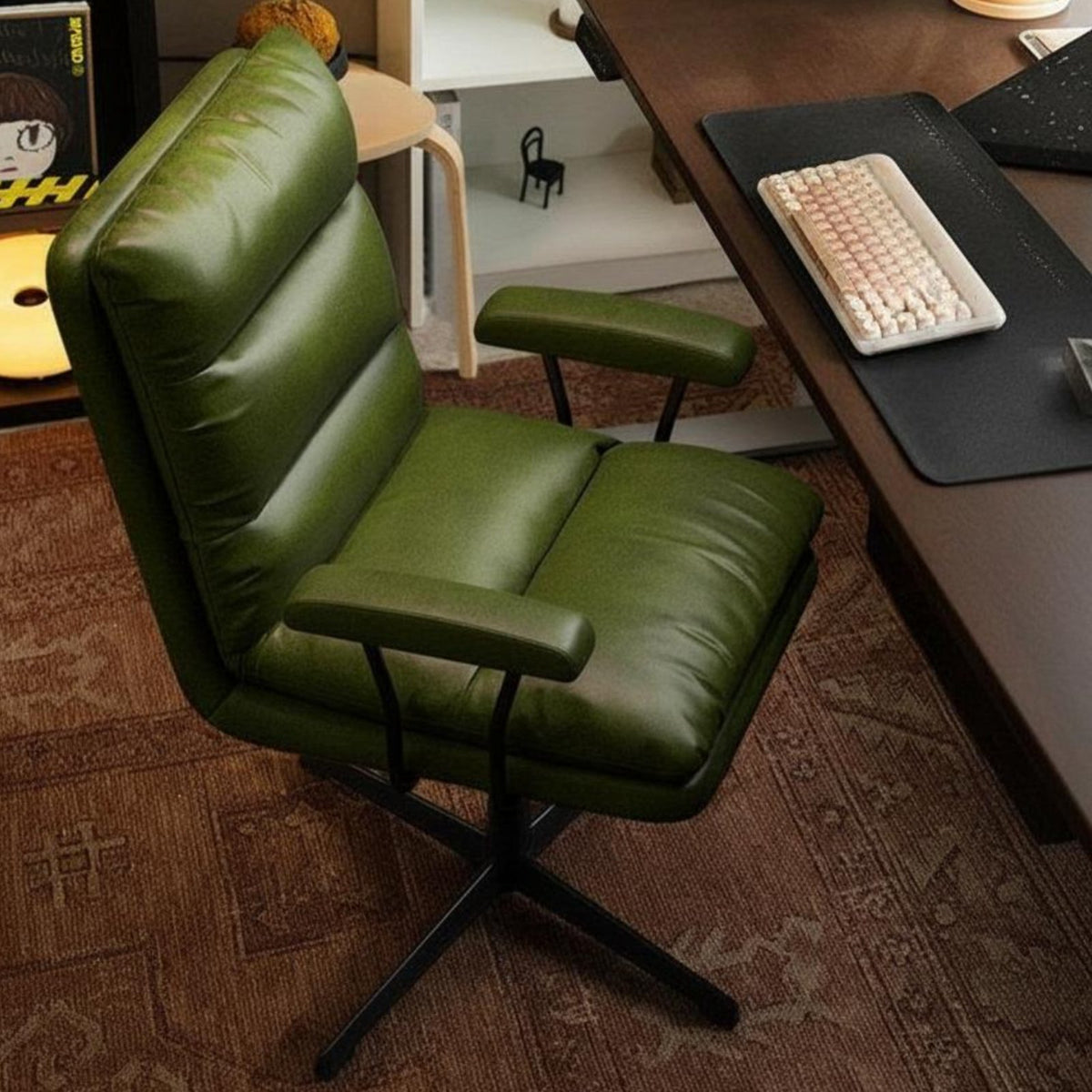 Ergonomic Rolling Chair Comfortable pad Computer Seat 360-Degree rotate