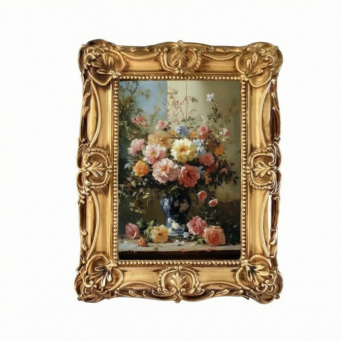 Ornate Resin Photo Frame French-Style Gold Photo Frame Carved Floral