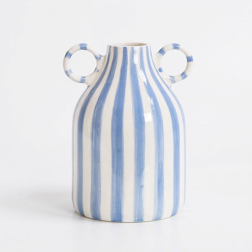 Hand-painted White Porcelain Vase, European Style
