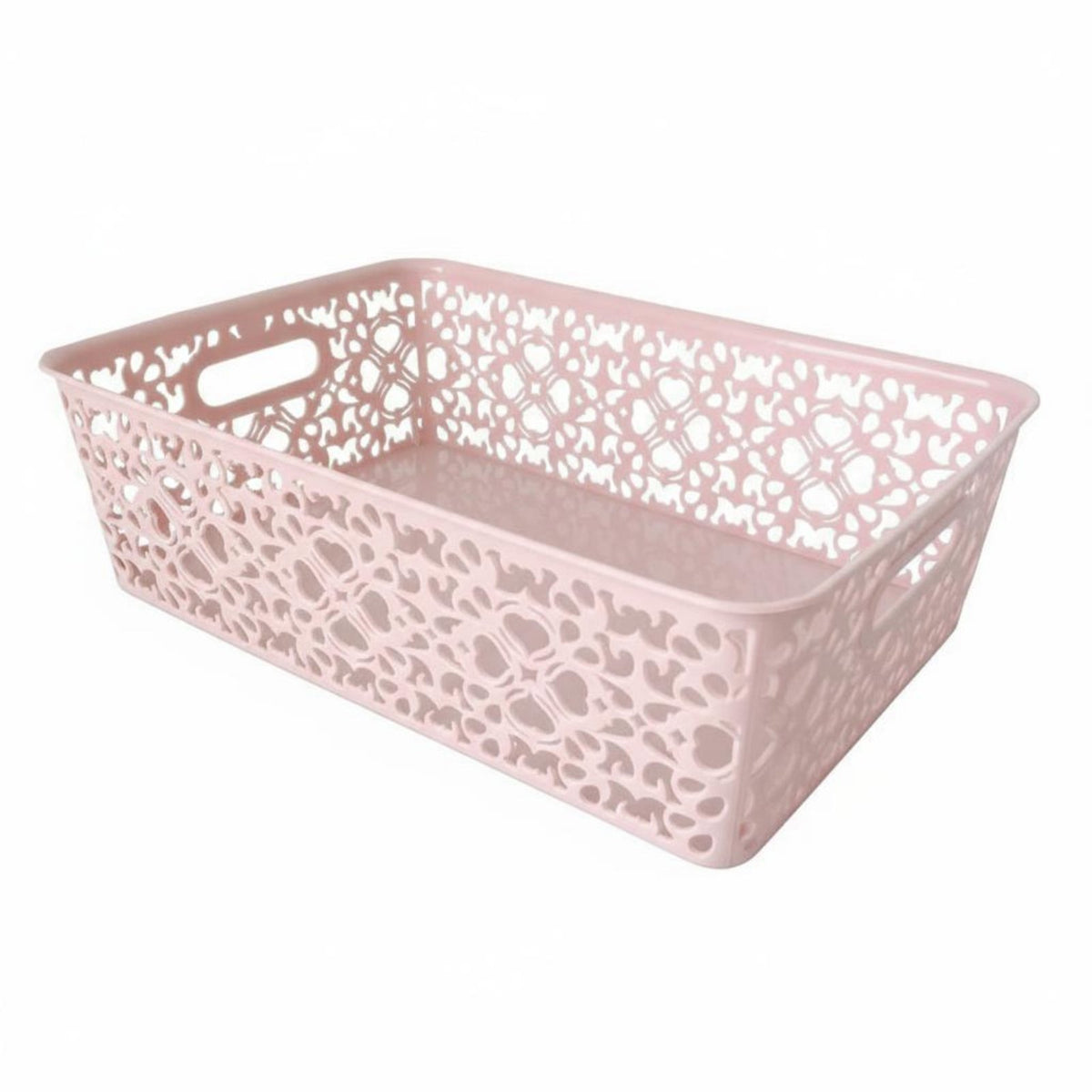 Underwear Organizer Bin Ventilated Plastic Lace Basket with Lid for Bedroom