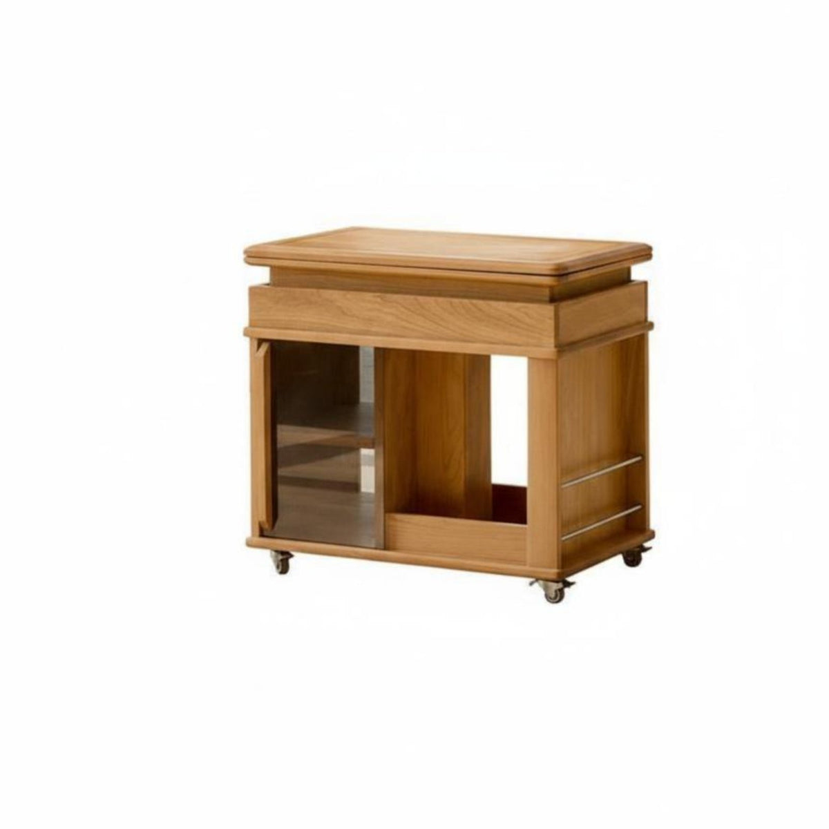 Adjustable C-Table Space Saving Living Room Furniture Multi-Functional with Casters for Students, Sofa Side, Home Office