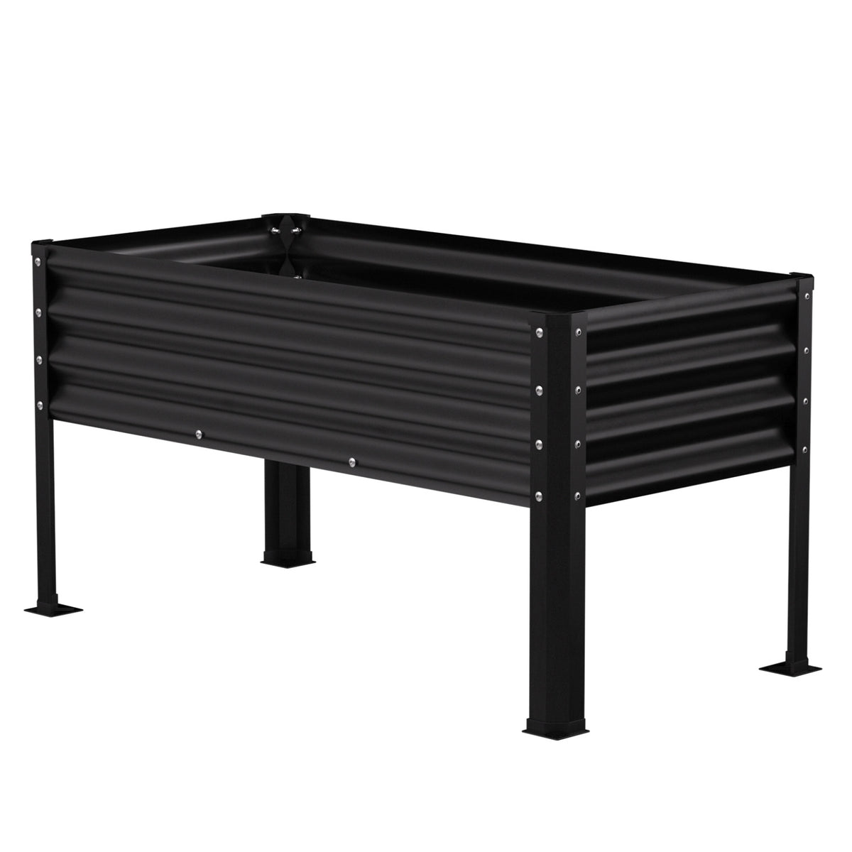 Galvanized Metal Garden Bed Corrugated Metal Raised Garden Bed Black