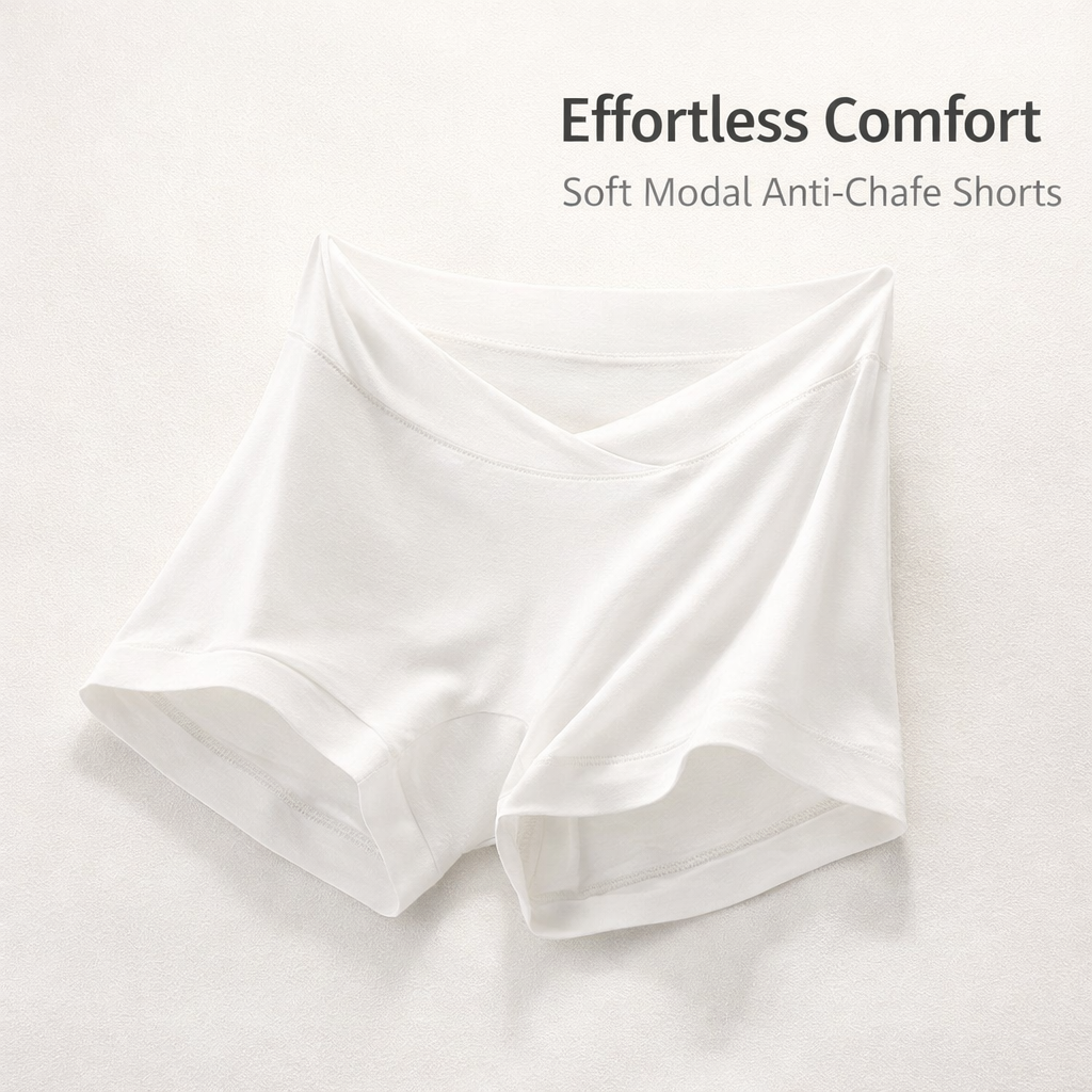Women's Boxers Underwear Anti Chafing Shorts with 95% Modal Material, Breathable Leg Coverage for Active Wear and Dresses