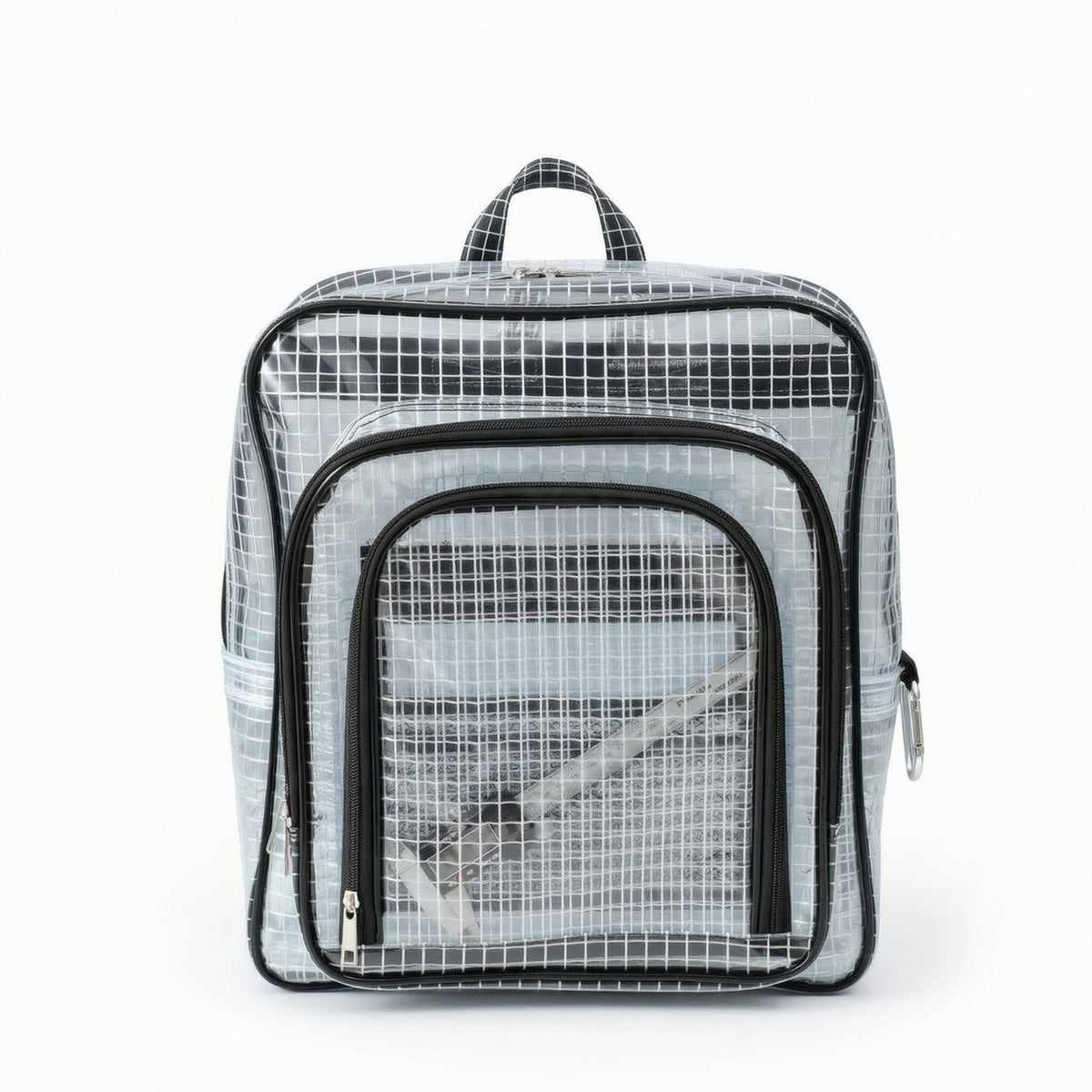 Pvc Backpack Anti Clear Bag with Front Pocket Translucent Backpack with Front Pocket for Technicians, Students, School