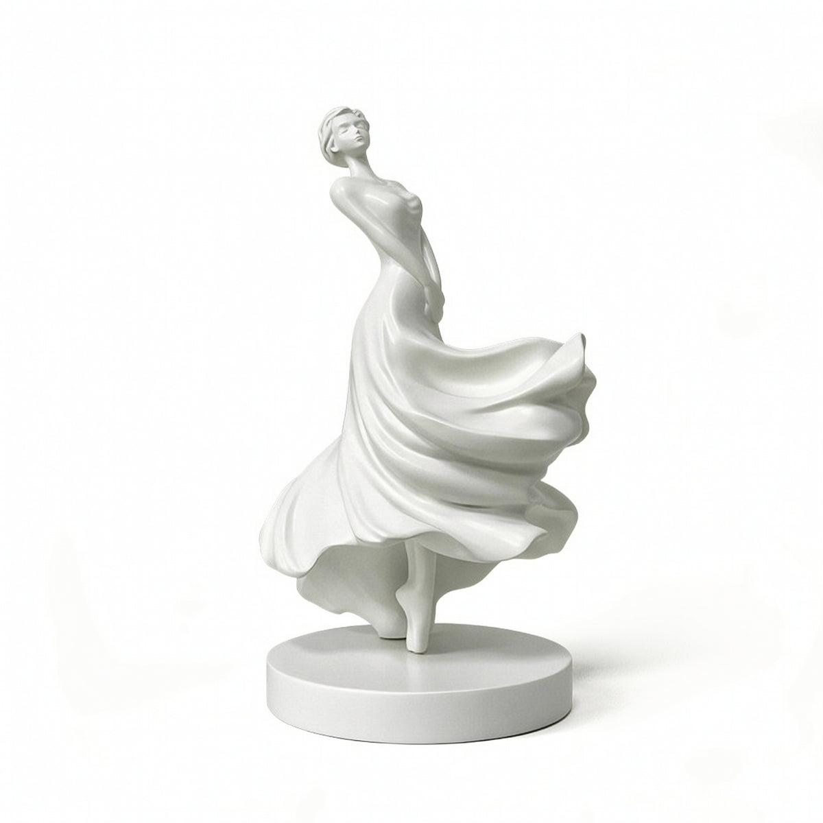 dancers Statue with Pedestal Decorative dancers Figurine Modern Ornament for Living Room, Entryway, Bookshelf