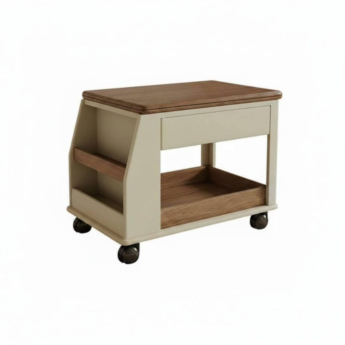 3-Tier foldable Utility cart Easy Mobility Mobile End Table for Living Room