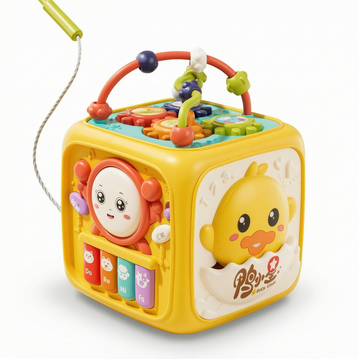 Musical Baby Activity Cube with Handle Developmental Activity Cube with Interactive Features Fine Motor Cognitive for Babies, Toddlers, Infants, Playroom