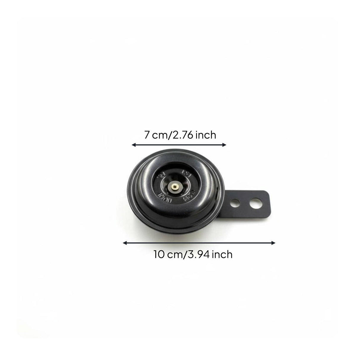 Metal Disc Acoustic Alarm 12V Acoustic Alarm with Mounting Bracket Low Power Consumption for Electric Bikes, Commuting