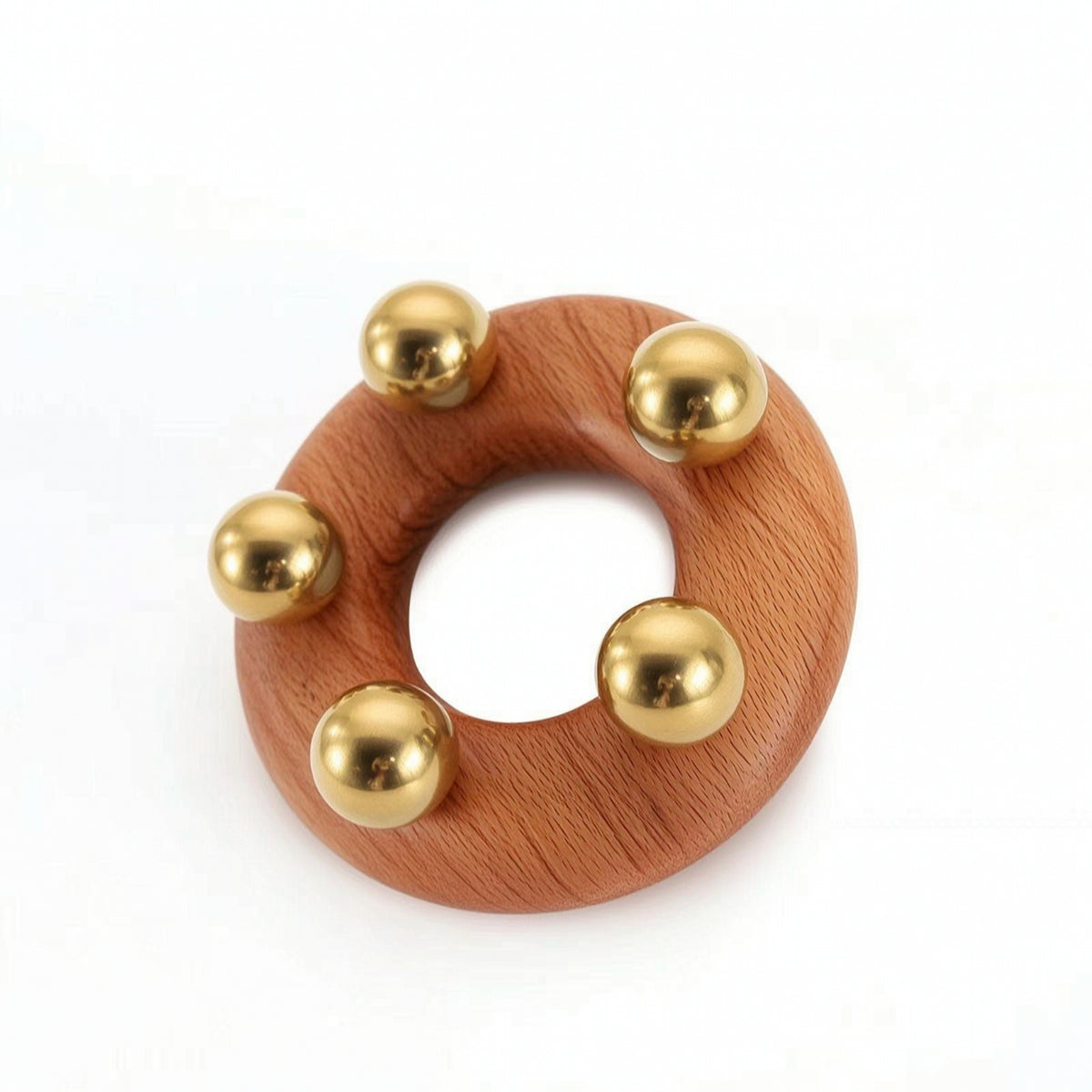 Massage Loop with Brass Balls Compact Hand Massage Roller Long-Lasting for Home