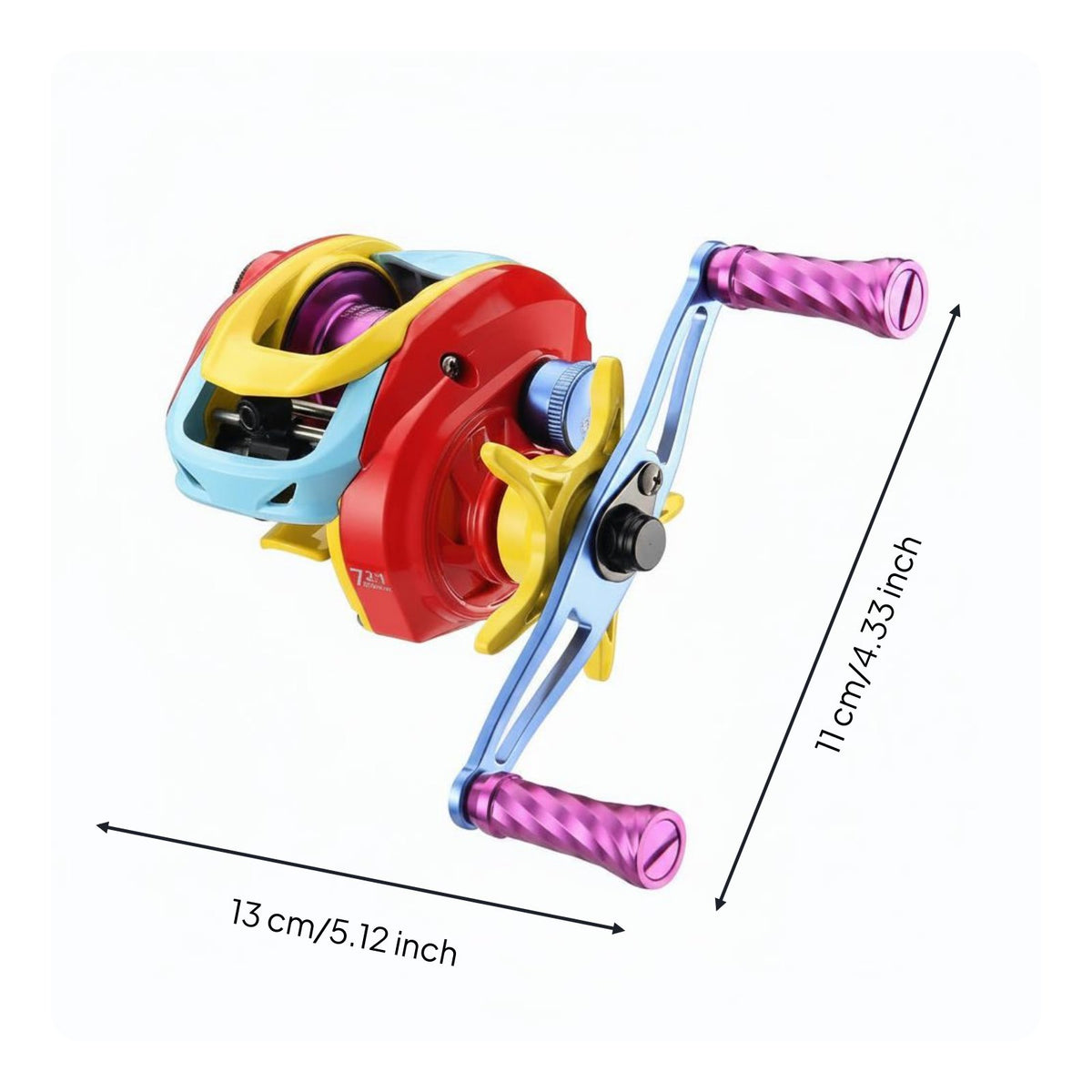 Baitcaster Reel Electromagnetic Brake Compact Design Baitcaster Anti Line Tangle