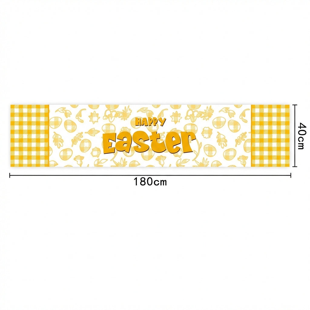 Easter Table Runner Festive Design Hare Motif Table Runner Machine Washable for Home Stylists, Holiday Enthusiasts, Spring Decor, Kitchen