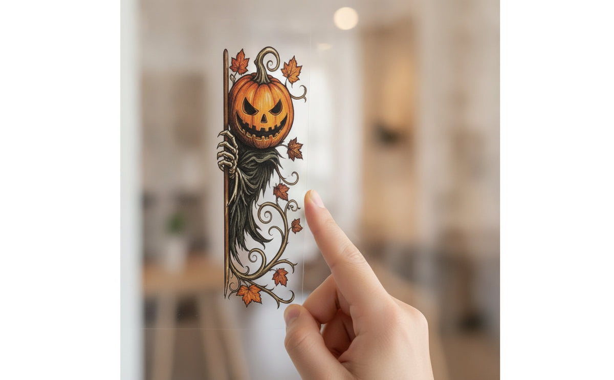 23 Pieces Halloween Window Decal Removable Window Clings Transparent Glass Cling with Spooky Designs