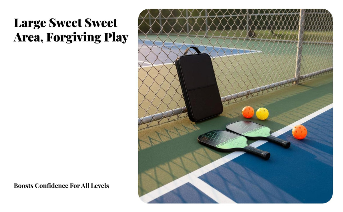 7 Pieces Fiberglass Pickleball Paddles Lightweight Fiberglass Pickleball Racket Kit Anti-Slip Grip Large Sweet Area for Outdoor