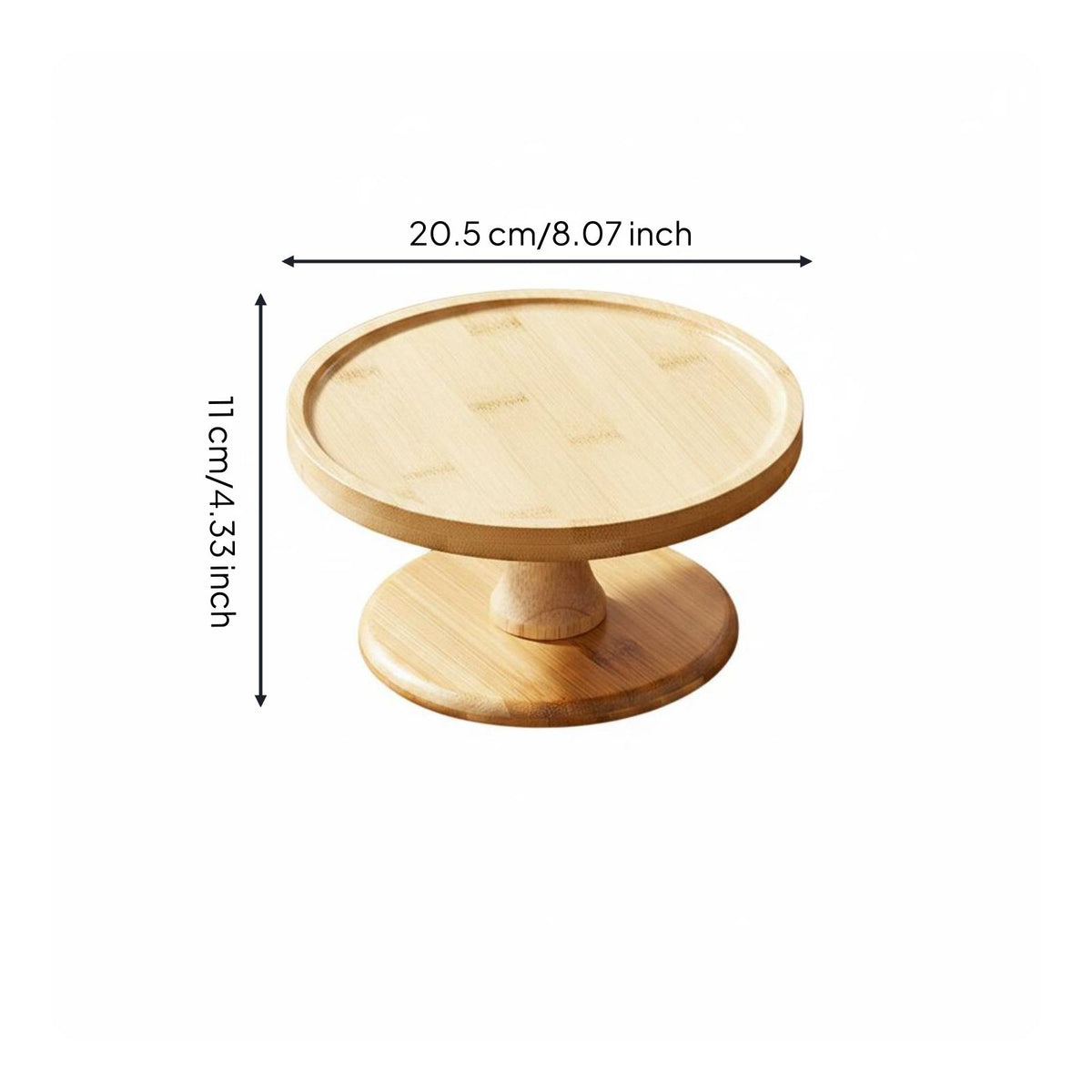 Afternoon Tea Serving Stand High Foot Design Bamboo Dessert Pedestal for Party