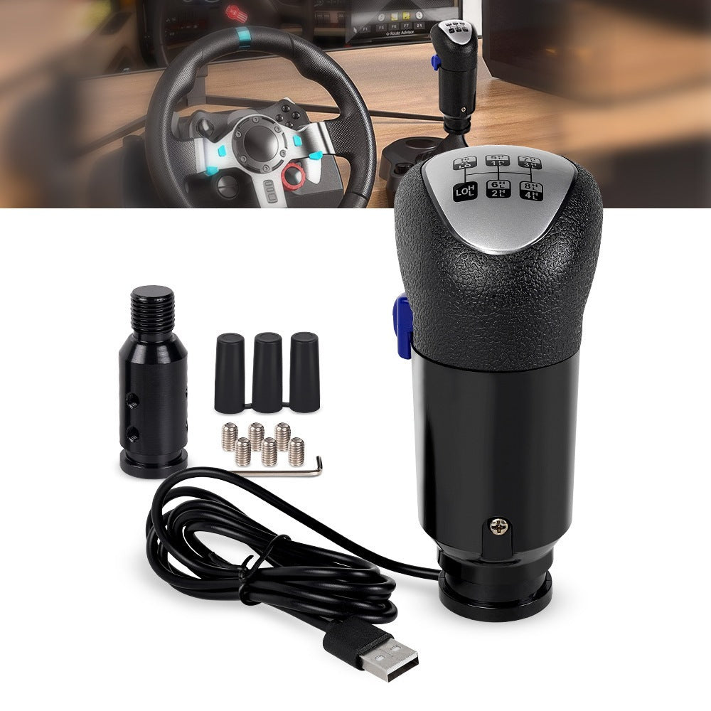 Racing Game Simulator Shifter with Dual-Button High-Low Gear Shift Knob for Logitech G29 G27