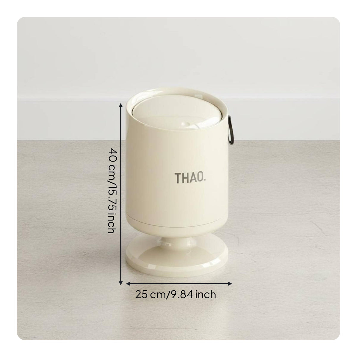 Press Top Trash Can Stylish Design Lidded Trash Can Odor Control for Bedroom