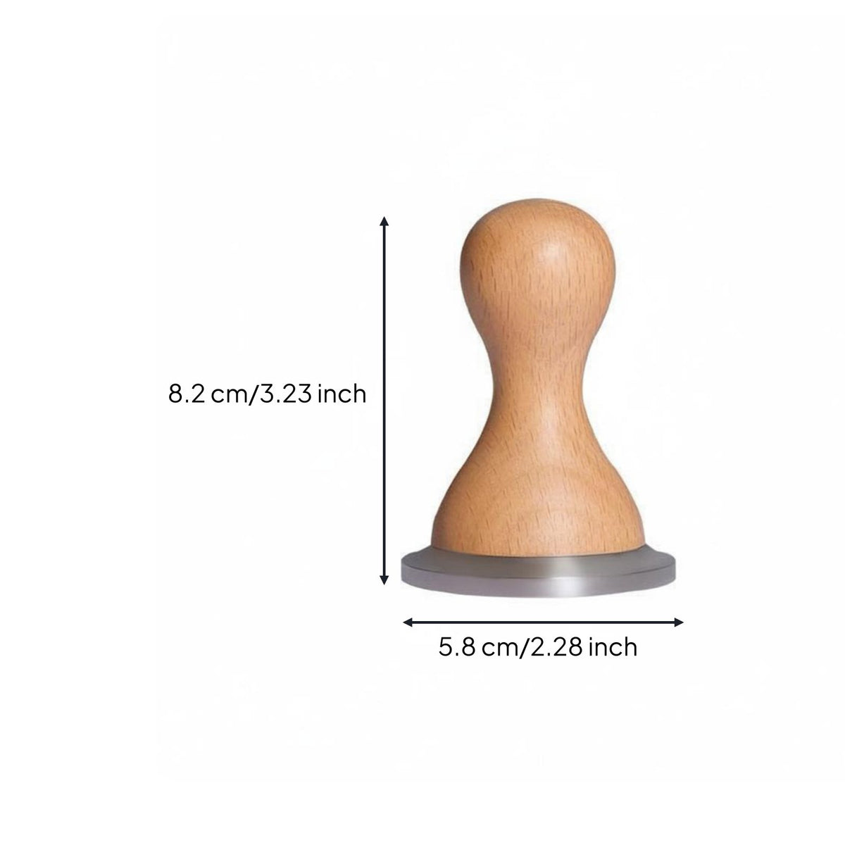 58 Mm Coffee Tamper Solid Base Stainless Steel Espresso Press Rust Resistant