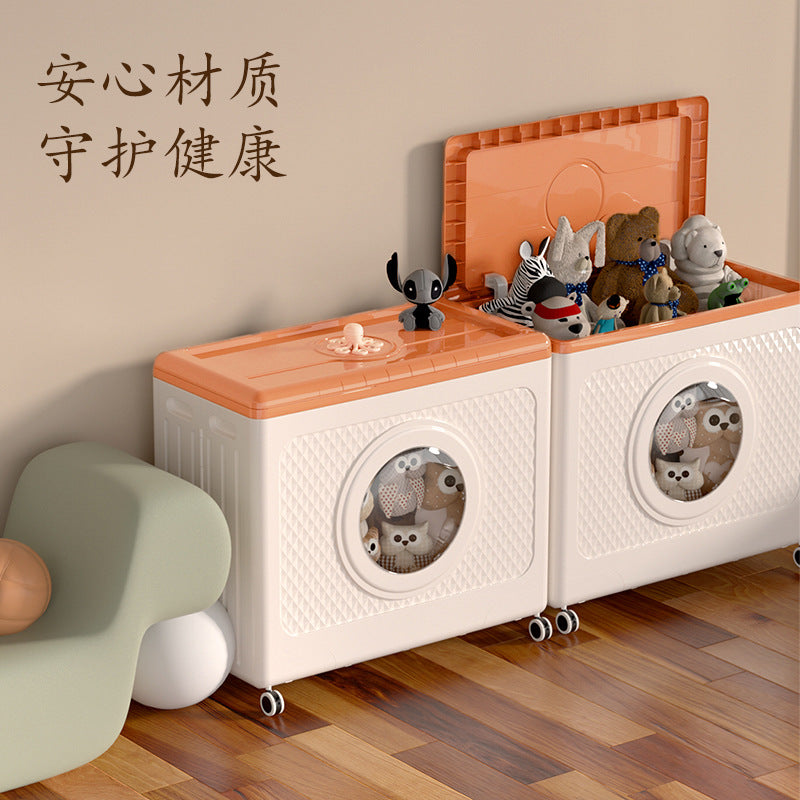 Foldable Storage Cabinet with Wheels, PET, 20-30L