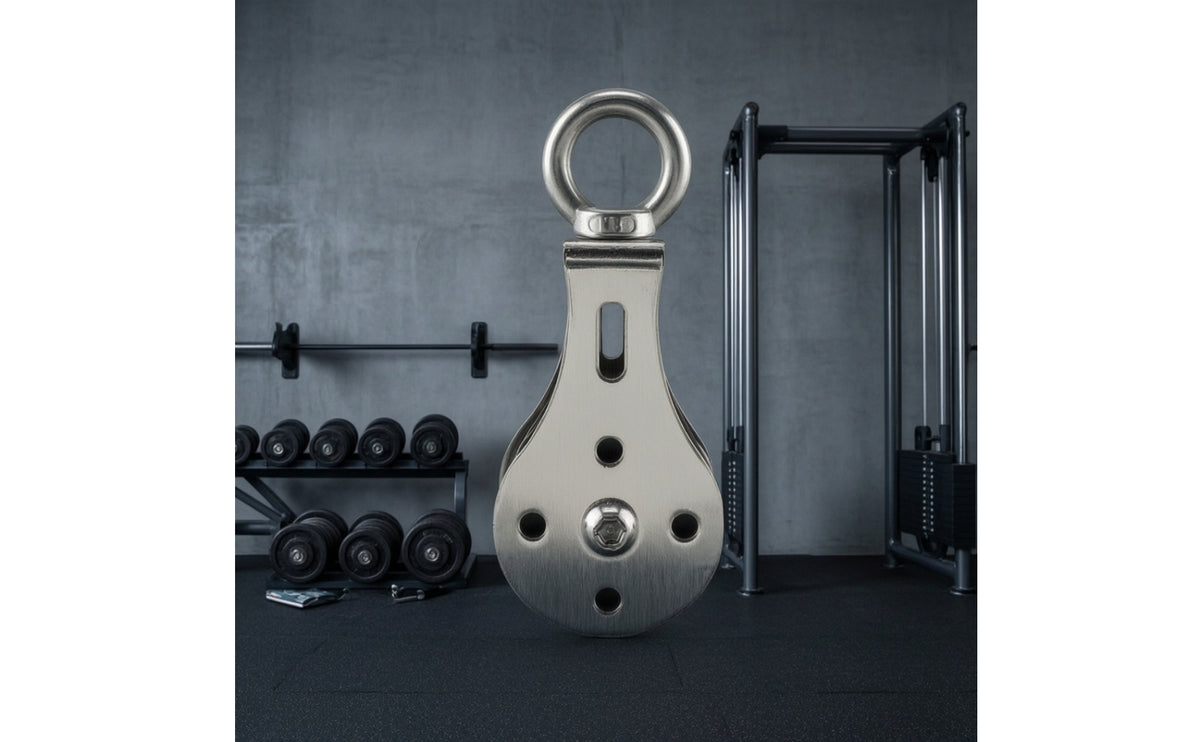 Smooth Stainless Steel Pulley Heavy Duty Fitness Pulley with Wheel Wear-Resistant Traction Wheel Non-Slip for Strength Training