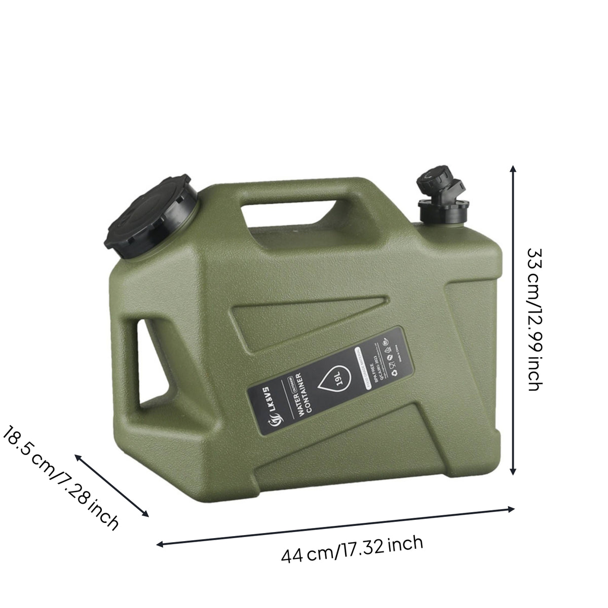 Water Carrier with Extension Tube Outdoor Water Storage Carrier with Spigot Leakproof for Vacationers
