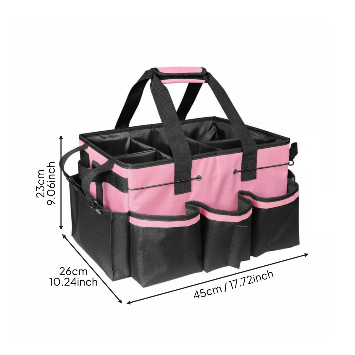 Janitorial Supply Bag Waterproof Housekeeping Tool Bag Large Capacity Cleaning Supply Carrier for Housekeepers, Cleaners, Car Wash, Gardening