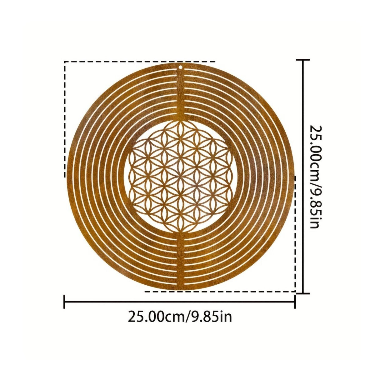 Metal Wind Weather Resistant Foldable Metal Spiral Ornament Artisanal